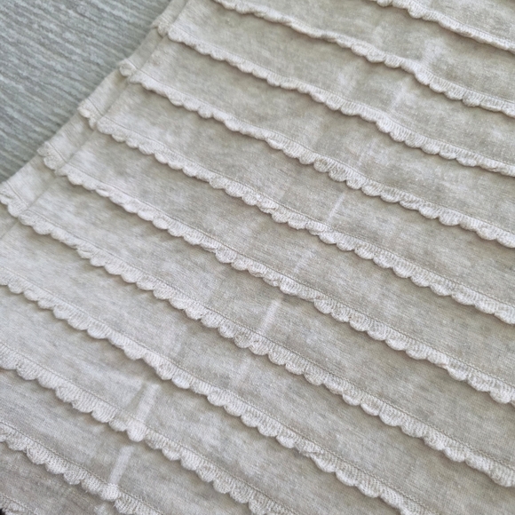 Elegant Cream Textjred omen's Top - Picture 2 of 5